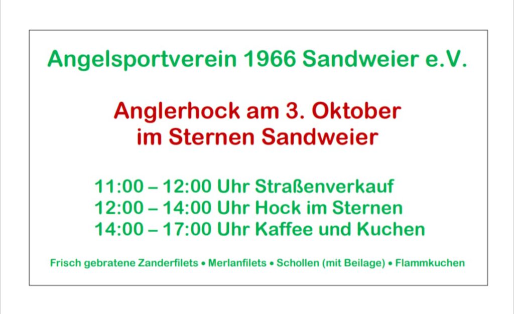 Anglerhock 2025 Sandweier